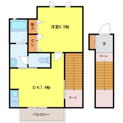 郡山駅 バス20分  開成六丁目下車：停歩2分 2階の物件間取画像